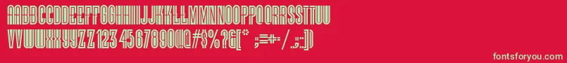 フォントVielle – 赤い背景に緑の文字