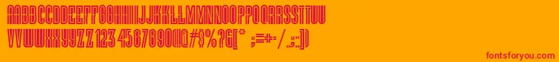 フォントVielle – オレンジの背景に赤い文字