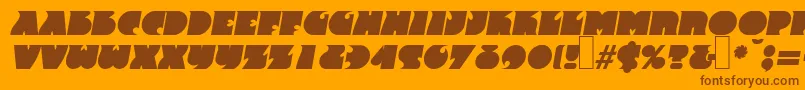 En savoir plus sur la police F820DecoBolditalic Police F820DecoBolditalic – polices brunes sur fond orange