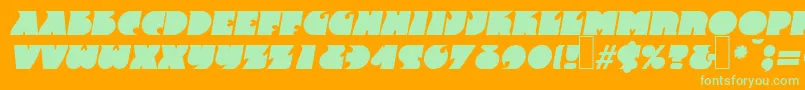 More about F820DecoBolditalic Font F820DecoBolditalic Font – Green Fonts on Orange Background