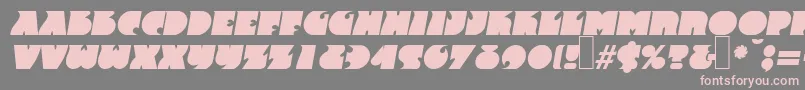 F820DecoBolditalic Font – Pink Fonts on Gray Background