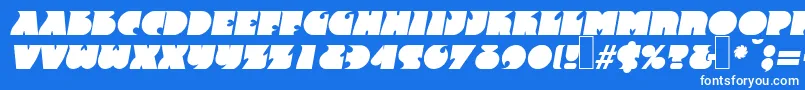 F820DecoBolditalic Font – White Fonts on Blue Background