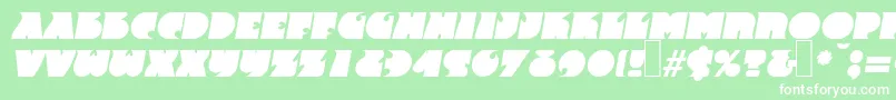 F820DecoBolditalic Font – White Fonts on Green Background