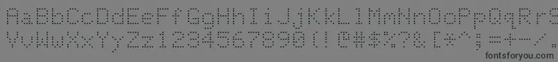 Шрифт DotMatrixNormal – чёрные шрифты на сером фоне
