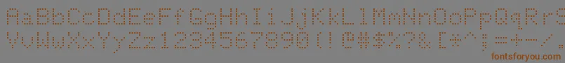 Lisätietoja DotMatrixNormal-fontista DotMatrixNormal-fontti – ruskeat fontit harmaalla taustalla