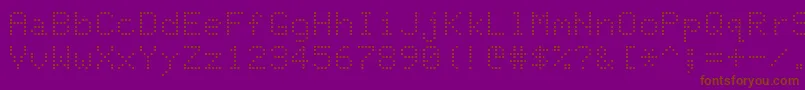 DotMatrixNormal Font – Brown Fonts on Purple Background