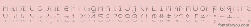 DotMatrixNormal Font – Gray Fonts on Pink Background