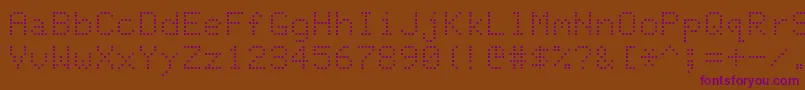 Шрифт DotMatrixNormal – фиолетовые шрифты на коричневом фоне