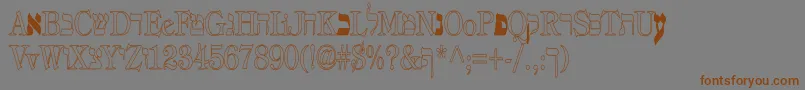 Eretz Font – Brown Fonts on Gray Background