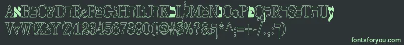 Eretz Font – Green Fonts on Black Background