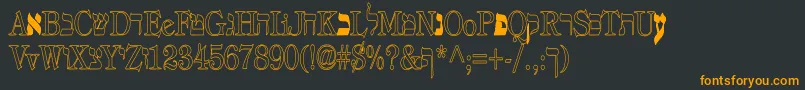 Eretz Font – Orange Fonts on Black Background