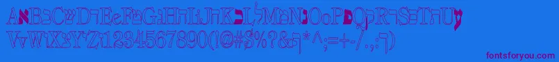 More about Eretz Font Eretz Font – Purple Fonts on Blue Background