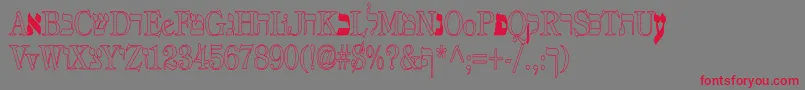 Eretz Font – Red Fonts on Gray Background