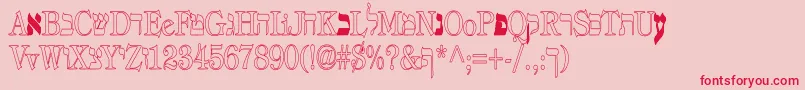 Eretz Font – Red Fonts on Pink Background