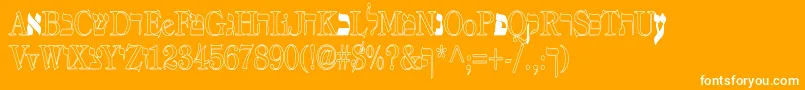 Eretz Font – White Fonts on Orange Background