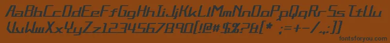 AlternationItalic-fontti – mustat fontit ruskealla taustalla