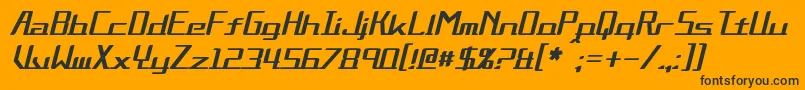 AlternationItalic-fontti – mustat fontit oranssilla taustalla