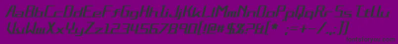 AlternationItalic-Schriftart – Schwarze Schriften auf violettem Hintergrund