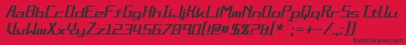 AlternationItalic-Schriftart – Schwarze Schriften auf rotem Hintergrund