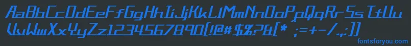 AlternationItalic Font – Blue Fonts on Black Background