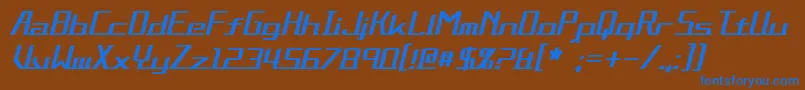 Шрифт AlternationItalic – синие шрифты на коричневом фоне