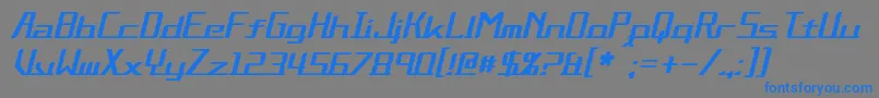フォントAlternationItalic – 灰色の背景に青い文字