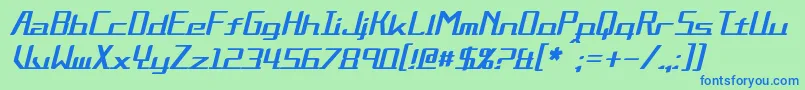 Шрифт AlternationItalic – синие шрифты на зелёном фоне