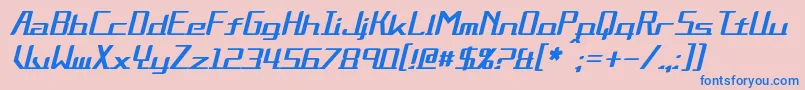 AlternationItalic Font – Blue Fonts on Pink Background
