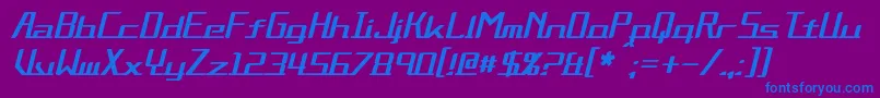 AlternationItalic Font – Blue Fonts on Purple Background