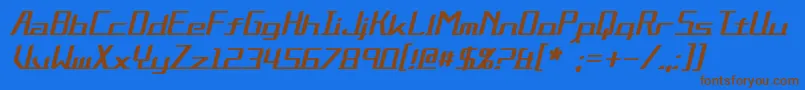 Czcionka AlternationItalic – brązowe czcionki na niebieskim tle