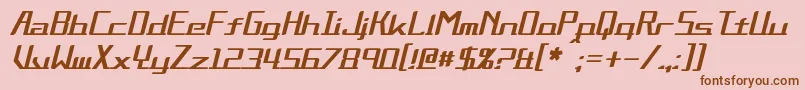 AlternationItalic Font – Brown Fonts on Pink Background