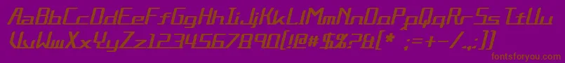 AlternationItalic-fontti – ruskeat fontit violetilla taustalla