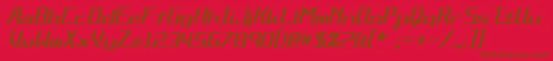 フォントAlternationItalic – 赤い背景に茶色の文字