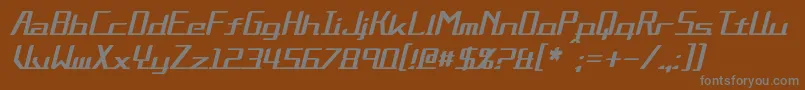 Шрифт AlternationItalic – серые шрифты на коричневом фоне