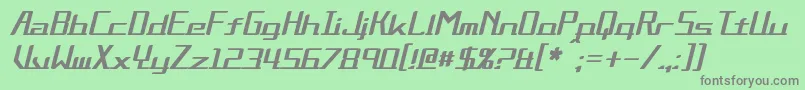 AlternationItalic Font – Gray Fonts on Green Background