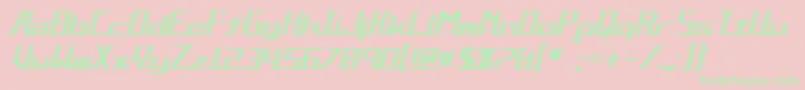 AlternationItalic Font – Green Fonts on Pink Background