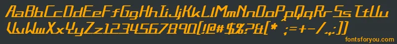 フォントAlternationItalic – 黒い背景にオレンジの文字
