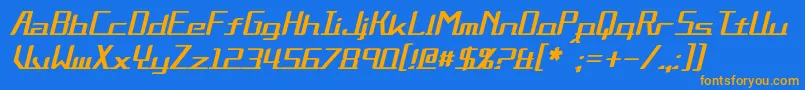 AlternationItalic-fontti – oranssit fontit sinisellä taustalla