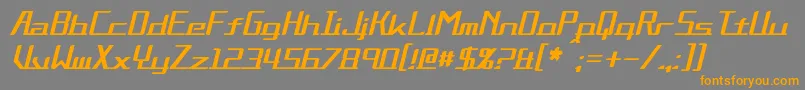 AlternationItalic-Schriftart – Orangefarbene Schriften auf grauem Hintergrund