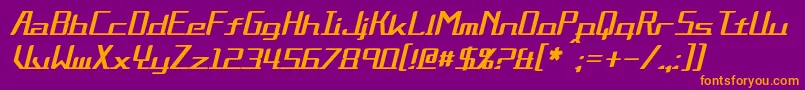 AlternationItalic Font – Orange Fonts on Purple Background