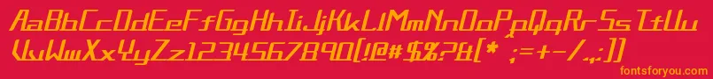 AlternationItalic Font – Orange Fonts on Red Background