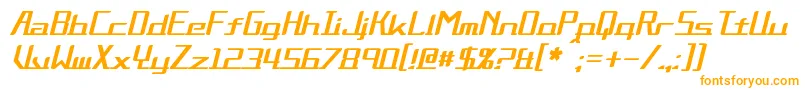 フォントAlternationItalic – 白い背景にオレンジのフォント