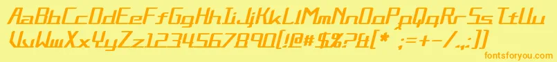 AlternationItalic Font – Orange Fonts on Yellow Background