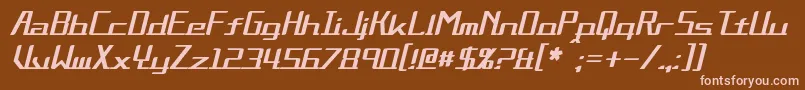 Шрифт AlternationItalic – розовые шрифты на коричневом фоне