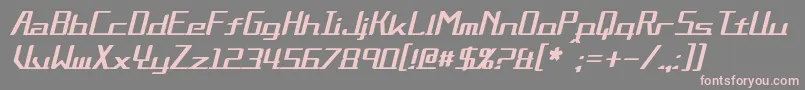 Шрифт AlternationItalic – розовые шрифты на сером фоне