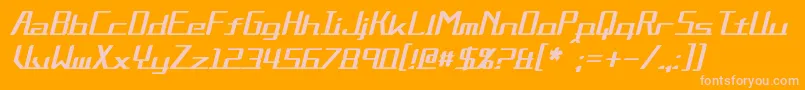 Шрифт AlternationItalic – розовые шрифты на оранжевом фоне