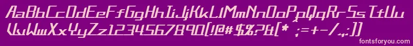 AlternationItalic-Schriftart – Rosa Schriften auf violettem Hintergrund