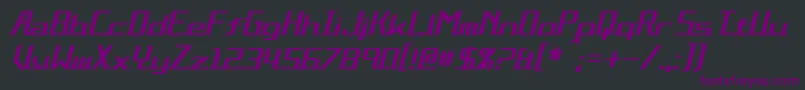 Шрифт AlternationItalic – фиолетовые шрифты на чёрном фоне