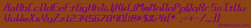 Шрифт AlternationItalic – фиолетовые шрифты на коричневом фоне