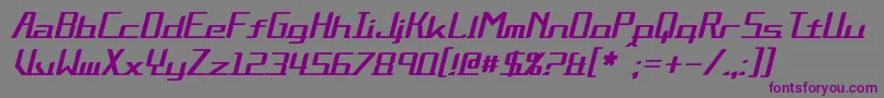 Шрифт AlternationItalic – фиолетовые шрифты на сером фоне